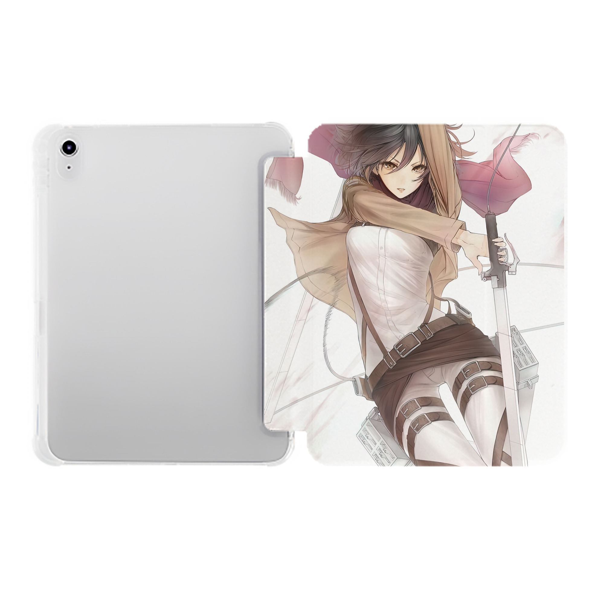（画像用） 進撃の巨人 Attack on Titan IPad ケース ペン収納付き 三つ折りスタンド PUレザー×シリコン 対応機種9.5/10.5/10.9インチ